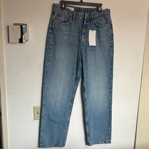 Zara Women's Blue Straight Leg Jeans